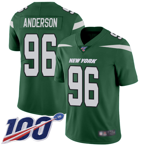 New York Jets Limited Green Youth Henry Anderson Home Jersey NFL Football #96 100th Season Vapor Untouchable->women nfl jersey->Women Jersey